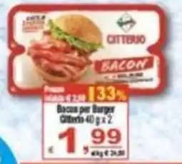 CTS Supermercati Bacon per Burger Citterio offerta