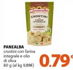 Supermercati Dok PANEALBA crostini con farina integrale e olio di oliva offerta