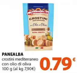 Supermercati Dok PANEALBA crostini mediterraneo con olio di oliva offerta