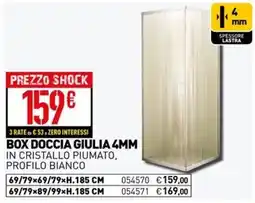 Ottimax BOX DOCCIA GIULIA 4MM offerta