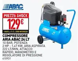 Ottimax COMPRESSORE ARIA ABAC 24 LT offerta