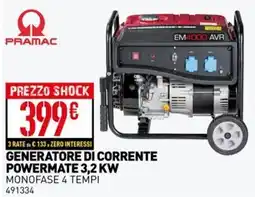 Ottimax Pramac Generatore di corrente Powermate 3,2 kW offerta