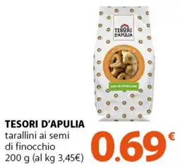 Supermercati Dok TESORI D'APULIA tarallini ai semi di finocchio offerta