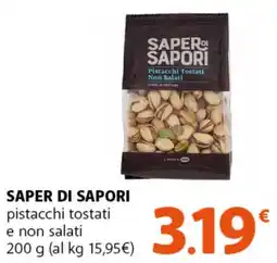 Supermercati Dok SAPER DI SAPORI pistacchi tostati e non salati offerta