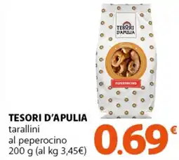 Supermercati Dok TESORI D'APULIA tarallini al peperoncino offerta