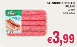 D'Italy Salsicce di pollo Fileni offerta