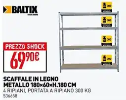 Ottimax BALTIX SCAFFALE IN LEGNO METALLO offerta