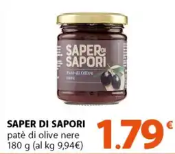 Supermercati Dok SAPER DI SAPORI paté di olive nere offerta