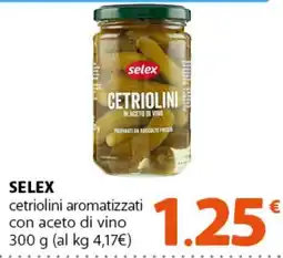 Supermercati Dok SELEX cetriolini aromatizzati con aceto di vino offerta