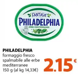Supermercati Dok PHILADELPHIA formaggio fresco spalmabile alle erbe mediterranee offerta