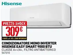 Ottimax Condizionatore Mono Inverter Hisense Easy Smart 9000 BTU offerta
