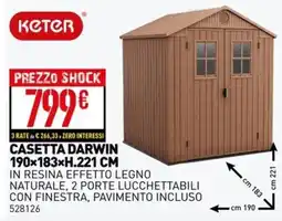Ottimax KETER Casetta Darwin offerta