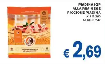 èccoMI Piadina IGP alla riminese Riccione Piadina offerta