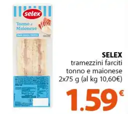 Supermercati Dok SELEX tramezzini farciti tonno e maionese offerta