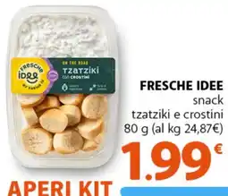 Supermercati Dok Fresche idee snack tzatziki e crostini offerta