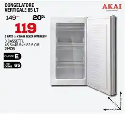 Ottimax Congelatore Verticale AKAI offerta