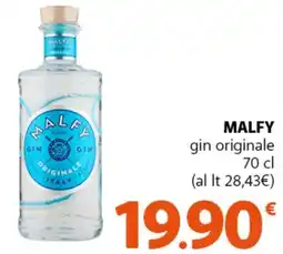 Supermercati Dok MALFY gin originale offerta