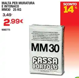 Self Malta per muratura e intonaco Fassa Bortolo offerta