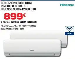Self CONDIZIONATORE DUAL INVERTER COMFORT HISENSE offerta