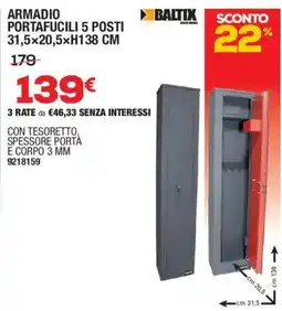 Self ARMADIO PORTAFUCILI 5 POSTI BALTIX offerta
