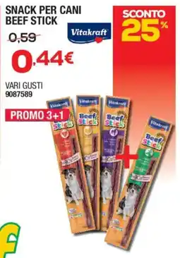 Self Snack per cani Beef Stick Vitakraft offerta