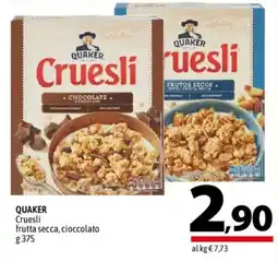 A&O QUAKER Cruesli frutta secca, cioccolato offerta