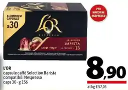 A&O L'OR capsule caffè Selection Barista compatibili Nespresso offerta