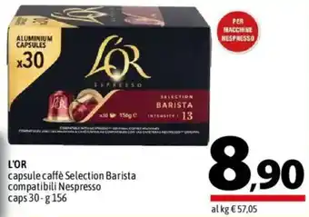 L'OR capsule caffè Selection Barista compatibili Nespresso