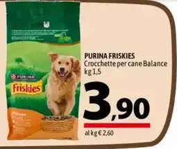 A&O Purina Friskies Crocchette per cane Balance offerta