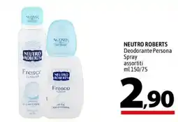 A&O Neutro Roberts Deodorante Persona Spray offerta