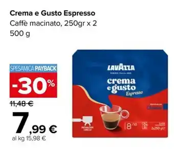 Lavazza crema e gusto espresso caffè macinato