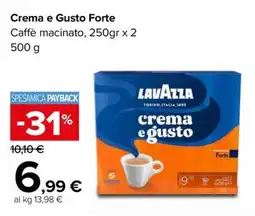 Carrefour Market Lavazza crema e gusto forte caffè macinato offerta