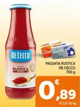 Conad Superstore Passata Rustica De Cecco offerta
