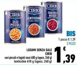 Conad Superstore Legumi senza sale Cirio offerta
