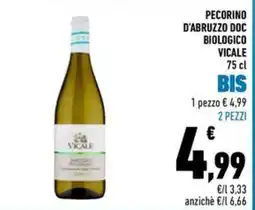 Conad Superstore Pecorino d'Abruzzo DOC Biologico Vicale offerta