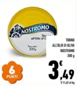 Conad Superstore TONNO ALL'OLIO DI OLIVA NOSTROMO offerta