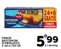 Extra Supermercati Findus Bastoncini di Merluzzo offerta