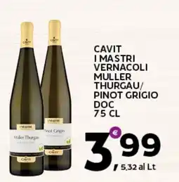 Extra Supermercati Cavit I MASTRI VERNACOLI Muller Thurgau/ Pinot Grigio DOC offerta