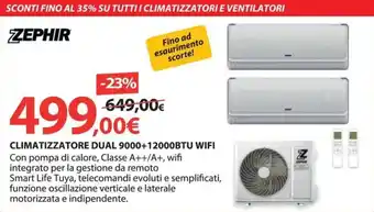 Zephir climatizzatore dual 9000+12000BTU WIFI