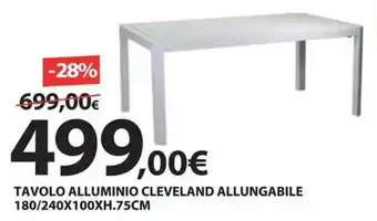 TAVOLO ALLUMINIO CLEVELAND ALLUNGABILE