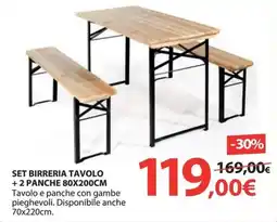 Kreo Brico e Casa Set birreria tavolo + 2 panche offerta