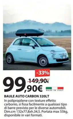 Kreo Brico e Casa Baule auto carbon offerta