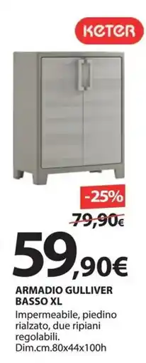 Kreo Brico e Casa Keter armadio gulliver basso xl offerta