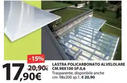 Kreo Brico e Casa Lastra policarbonato alvelolare offerta