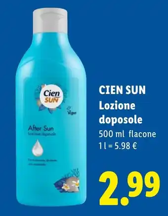 Lidl CIEN SUN Lozione doposole offerta