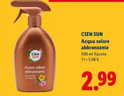 Lidl Cien SUN Acqua solare abbronzante offerta