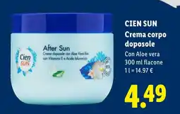 Lidl CIEN SUN Crema corpo doposole offerta