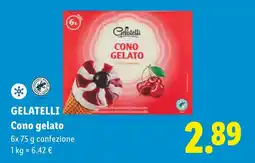 Lidl GELATELLI Cono gelato offerta