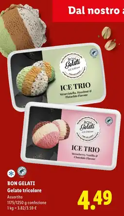 Lidl BON GELATI Gelato tricolore offerta