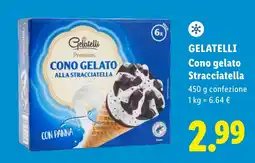 Lidl Gelatelli Cono gelato Stracciatella offerta